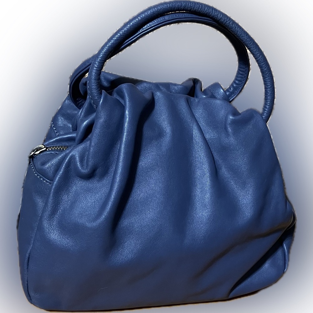 HOBO Leather Satchel Purse Bag New Condition Sage Blue Color